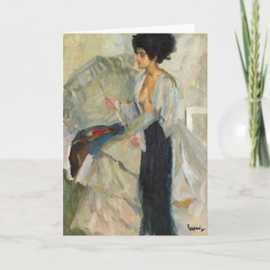 Carte Femme dans le Studio | Edward Cucuel (Devant)