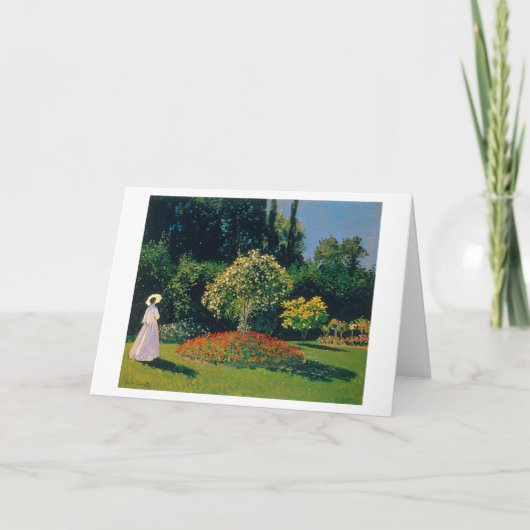 Carte Femme dans un jardin, Monet (Devant)
