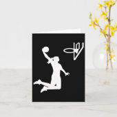 Carte Femme de basket-ball (Fleur jaune)