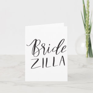 Carte Femme de Bridezilla Funny mariée Mariage mariée