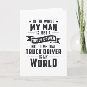 Carte Femme De Camionneurs Mon Homme Est Juste Un Chauff