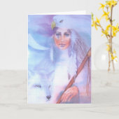 Carte femme de médecine (Fleur jaune)