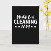 Carte Femme de ménage nettoyage meilleur monde (Fleur jaune)