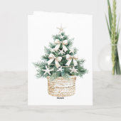 Carte Femme de Noël à Santa Hat (Dos)