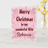 Carte Femme de Noël Joyeuse personnalisée (Fleur jaune)