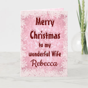 Carte Femme de Noël Joyeuse personnalisée