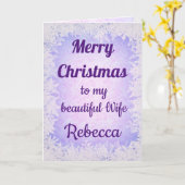 Carte Femme de Noël Joyeuse personnalisée (Fleur jaune)