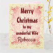 Carte Femme de Noël Joyeuse personnalisée (Fleur jaune)