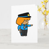 Carte Femme de police (Fleur jaune)