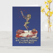 Carte Femme de tronçonneuse d'amusement d'humeur de (Fleur jaune)