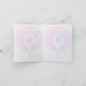 Carte Femme de Yoga rose en pastel (Intérieur)