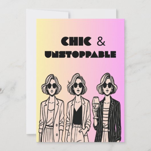 Carte femme design pour femmes - Bold & Trendy (Devant)