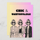 Carte femme design pour femmes - Bold & Trendy (Devant / Derrière)