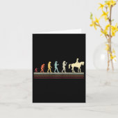 Carte Femme Drôle Évolution Cadeau Cheval Équitation 1 (Fleur jaune)