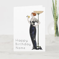 Femme élégante Art Déco Anniversaire