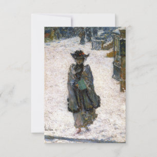 Carte Femme élégante le matin de Noël (Childe Hassam)