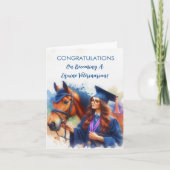 Carte Femme Equine Vétérinaire Diplôme (Devant)