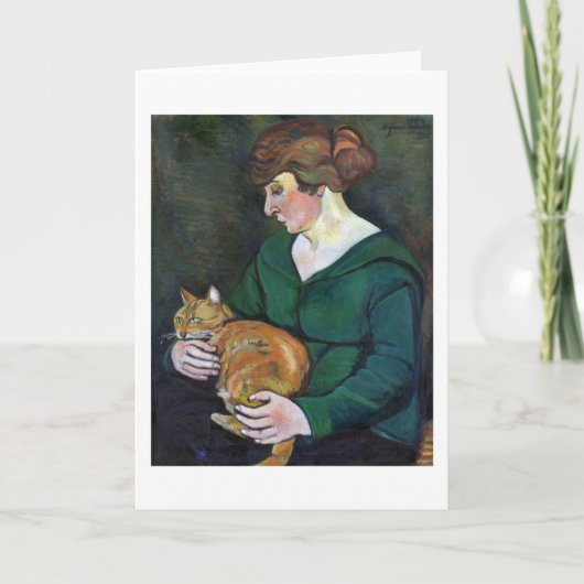 Carte Femme et chat, Suzanne Valadon (Devant)