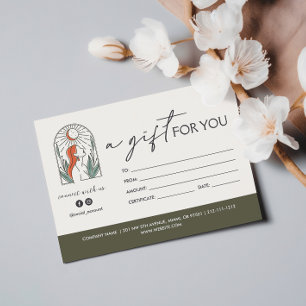 Carte Femme Feuille Moon Arch cadeau pour vous