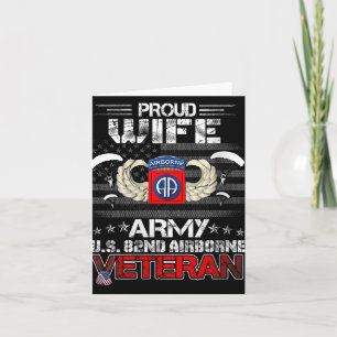 Carte Femme Fière Épouse Armée États-Unis 82e Aviateur V