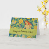 Carte Femme-fille de fleurs dans le jardin de tournesol (Fleur jaune)