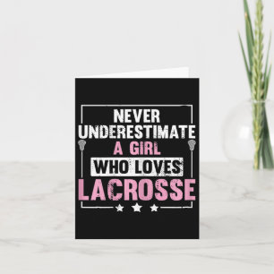 Carte Femme Fille Qui Aime Jouer Stick Lacrosse