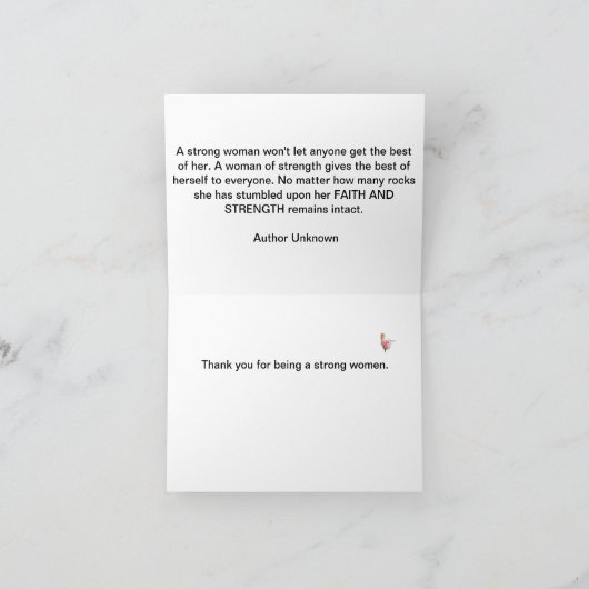 Carte Femme forte (Intérieur)