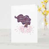 Carte Femme forte (Fleur jaune)