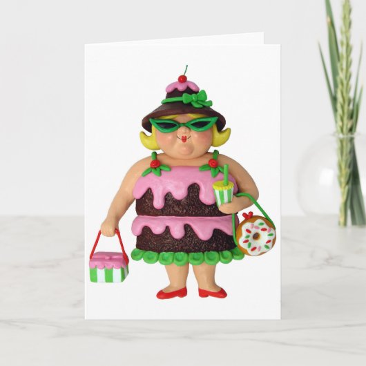 Carte Femme gâteau (Devant)