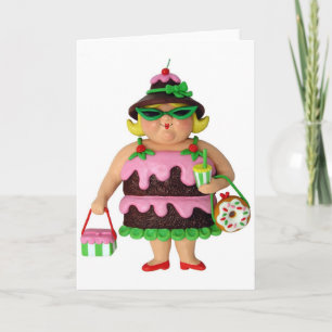 Carte Femme gâteau