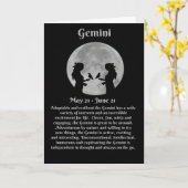 Carte Femme Gemini Zodiac Joyeux anniversaire (Fleur jaune)