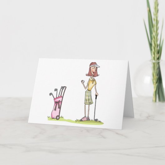Carte Femme Golfer (Devant)