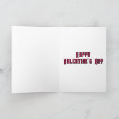 Carte Femme gothique Saint-Valentin rose et noir (Intérieur)