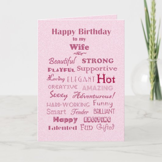 Carte Femme Joyeux Anniversaire Paroles de louanges (Devant)