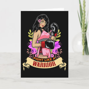 Carte Femme Latine Autonomisée Boxe Kickboxing Fille Fit