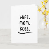 Carte Femme Maman Boss Wifey Mère Femme Maman Vie (Fleur jaune)