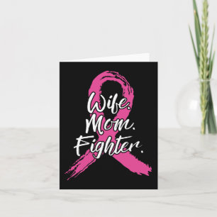 Carte Femme Maman Fighter Cancer du sein Patient Pink Aw