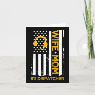 Carte Femme Maman Opératrice 911 Drapeau États-Unis Jour