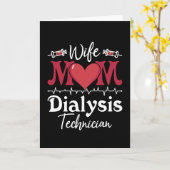 Carte Femme Maman Technicien en dialyse Infirmière Tech  (Fleur jaune)