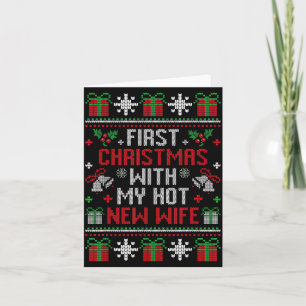 Carte Femme mari premier Noël juste marié Noël