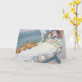 Carte Femme Mentionnée Sur Un Banc En 1913 Par Carl Lars (Fleur jaune)