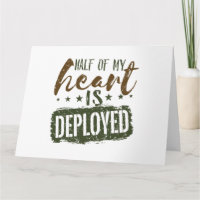 Femme militaire La moitié de mon coeur est déployé