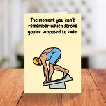 Carte Femme nageuse compétitive pour son drôle d'anniver<br><div class="desc">👉 Mettez un sourire sur un visage avec cette drôle de carte d'anniversaire de natation pour elle! Lorsque vous êtes sur les blocs, il est si facile d’oublier quel trait vous êtes censé nager ! - Cliquez simplement pour personnaliser ce design 🔥 Mes promesses - Ce design a des éléments...</div>