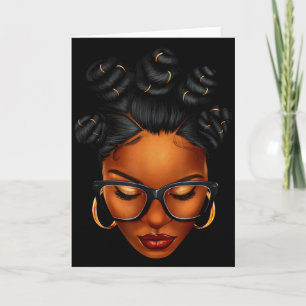 Carte Femme noire afro Américaine Mois de l'histoire des