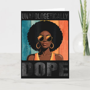 Carte Femme noire afro rétro sans excuses 