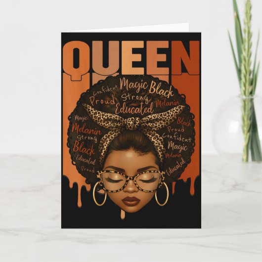 Carte Femme Noire Éduquée Mois de l'Histoire des Noirs F (Devant)