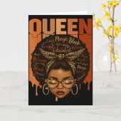 Carte Femme Noire Éduquée Mois de l'Histoire des Noirs F (Fleur jaune)