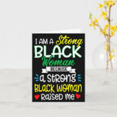 Carte Femme Noire Forte M'a Élevée Fille Tee Melanin Chr (Fleur jaune)