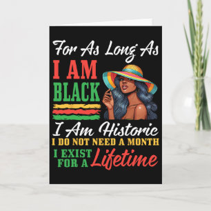 Carte Femme noire Je suis noire Je suis historique Je n'