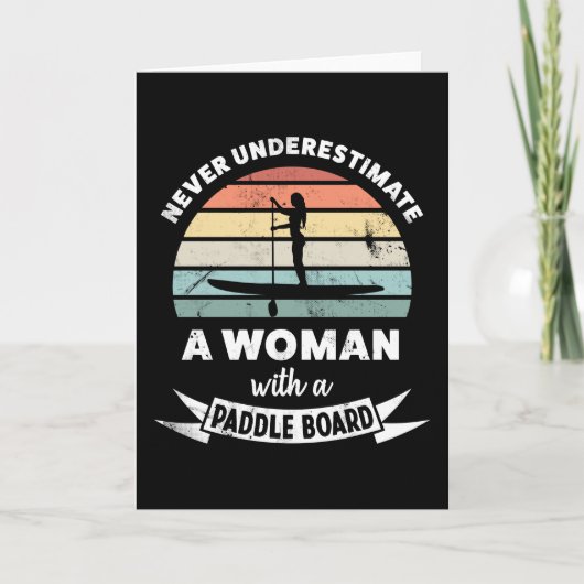Carte Femme Paddleboard Drôle cadeau pour femme (Devant)